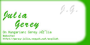 julia gerey business card